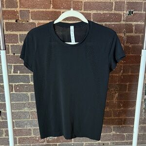 Lululemon - Black Top w/ Mesh Accents